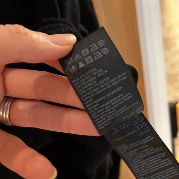 Navy Mint Velvet v neck jumper with detailed sleeves - Picture 6 of 6